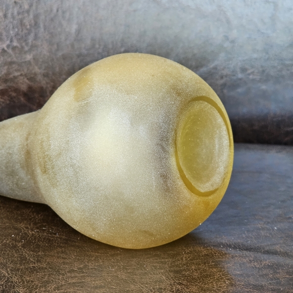 Blenko Glass Pears Frosted Golden Amber 8.5” Fruit Figurines Handblown - Picture 5 of 9